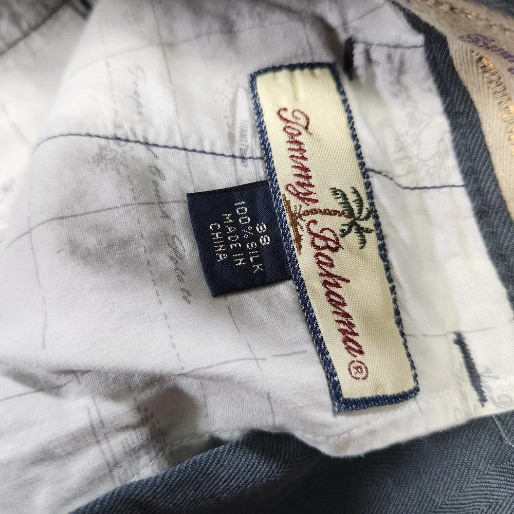 Vintage‎ Tommy Bahama Shorts Men 36 READ* 100% Silk Pleated High Rise Faded